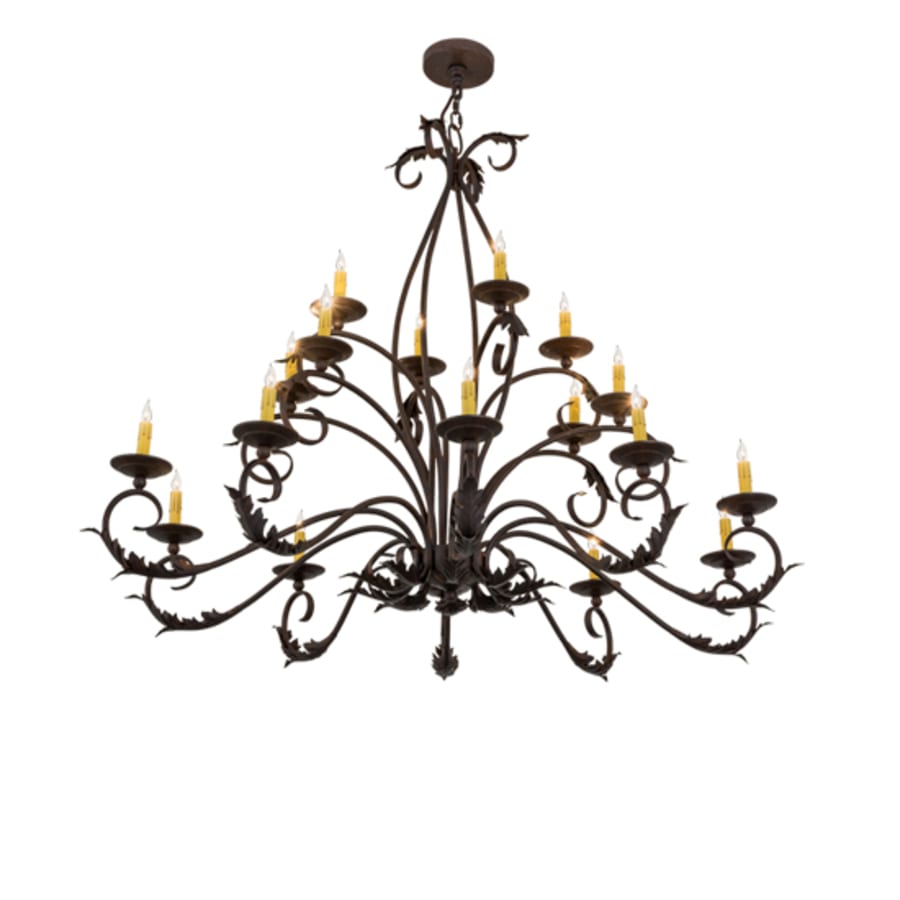 Meyda Tiffany Long Windsor 18 Light 40" Wide Taper Candle Style Chandelier