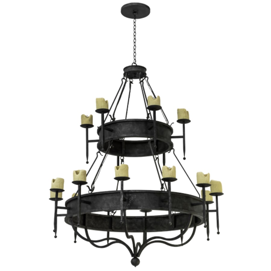 Meyda Tiffany Marta 18 Light 60" Wide Pillar Candle Ring Chandelier