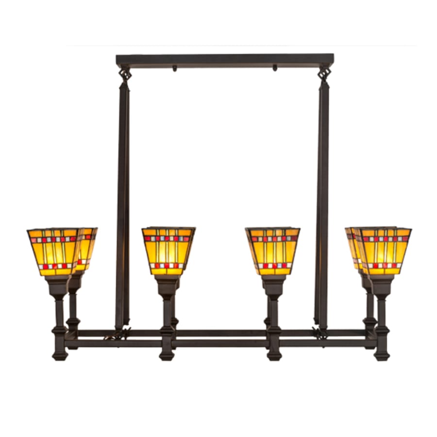 Meyda Tiffany Long Prairie Corn 8 Light 38" Wide Linear Chandelier