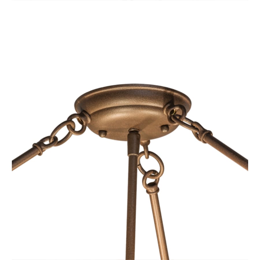 Meyda Tiffany Dionne 3 Light 30" Wide Semi-Flush Bowl Ceiling Fixture - Cafe-Noir Finish