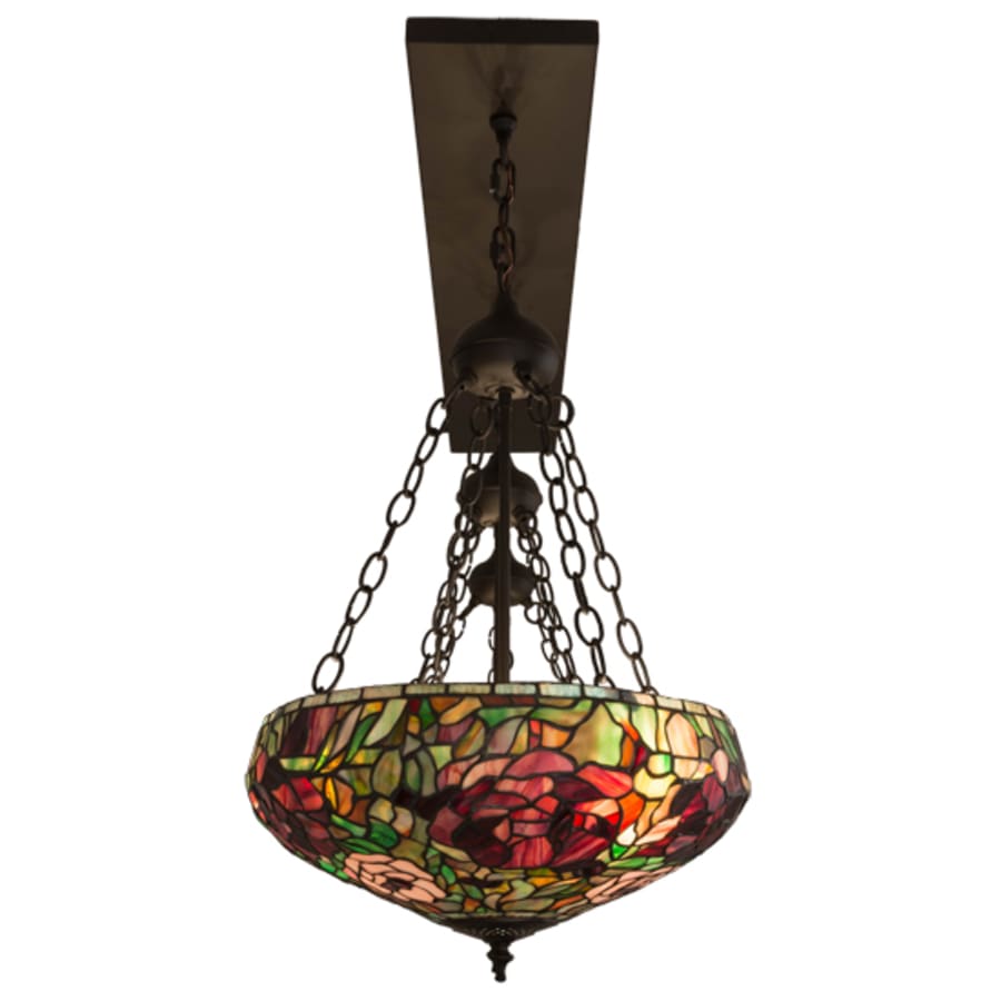 Meyda Tiffany Peony 9 Light 54" Wide Linear Pendant