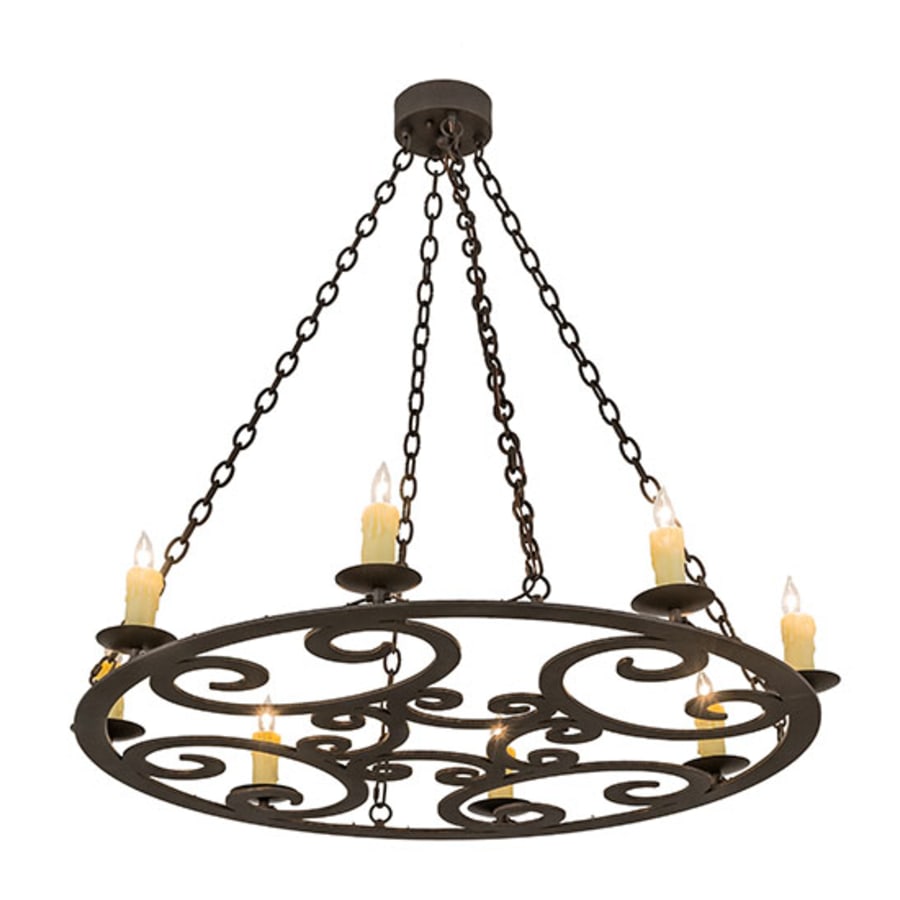 Meyda Tiffany Ashley 8 Light 42" Wide Taper Candle Style Chandelier