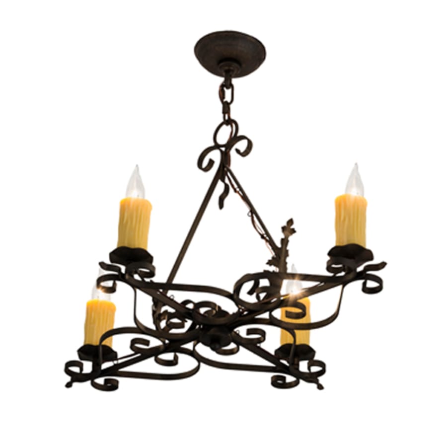 Meyda Tiffany Elianna 4 Light 22" Wide Taper Candle Style Chandelier