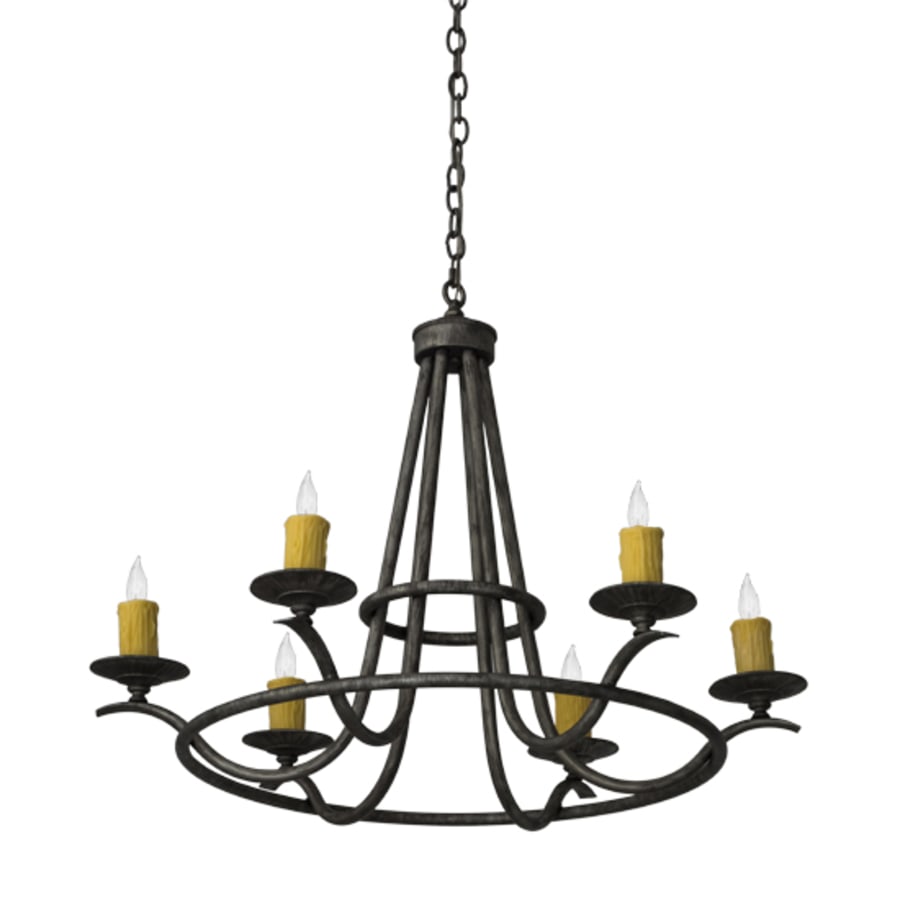 Meyda Tiffany Octavia 6 Light 36" Wide Taper Candle Style Chandelier