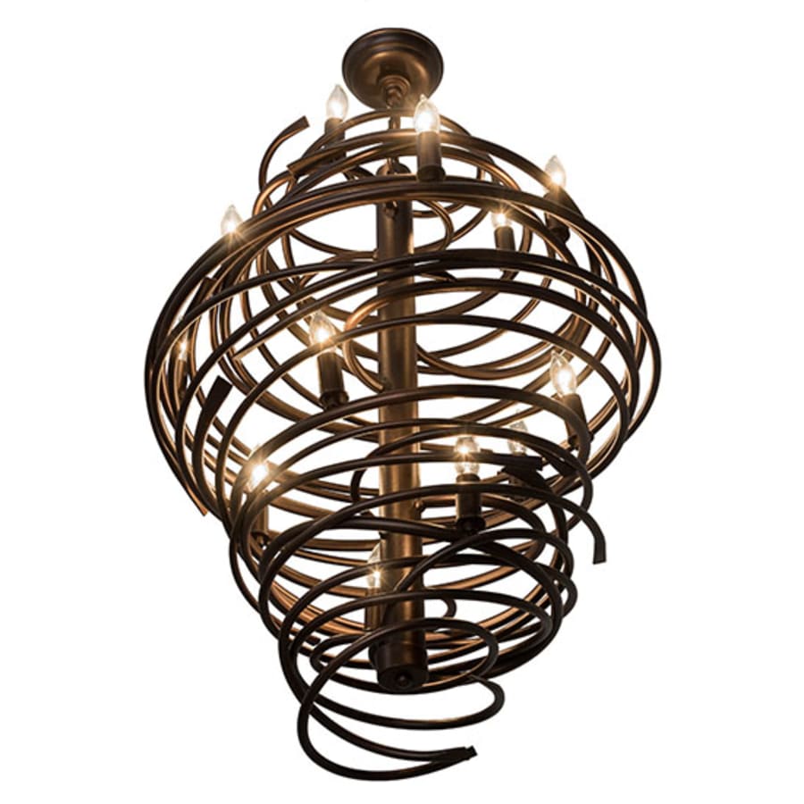 Meyda Tiffany Cyclone 13 Light 20" Wide Taper Candle Pendant