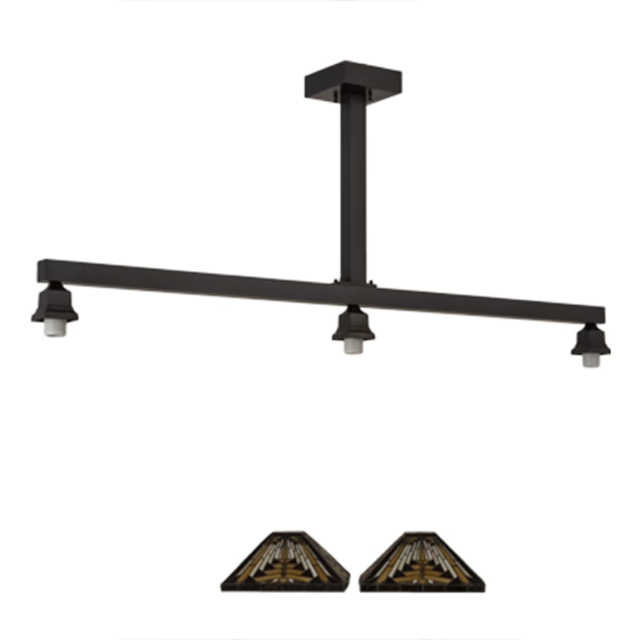 Meyda Tiffany Mission 3 Light 64" Wide Linear Pendant