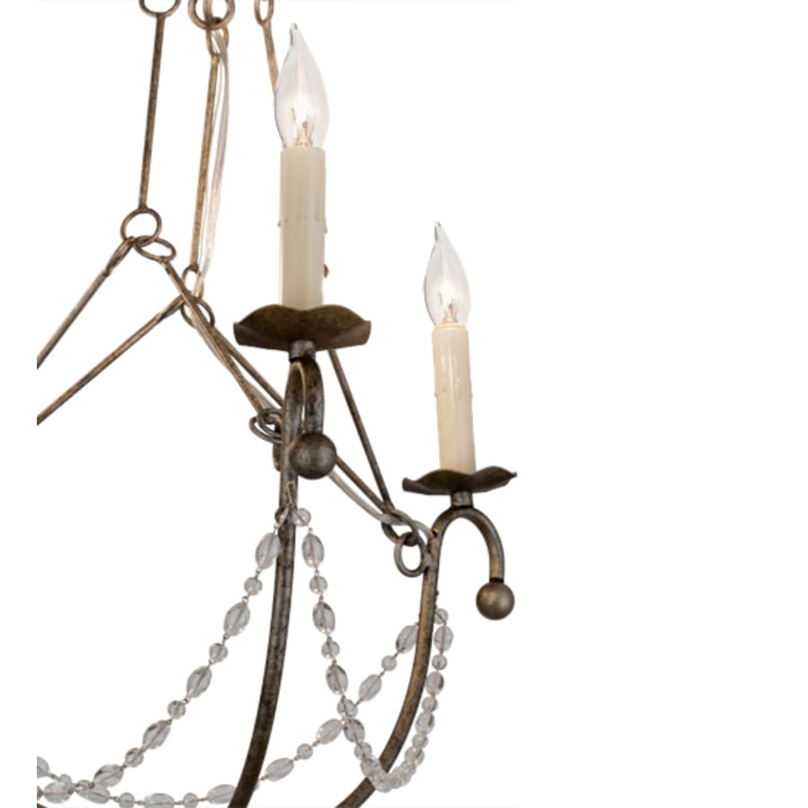Meyda Tiffany Kaitlynn 3 Light 22" Wide Beaded Candle Style Chandelier