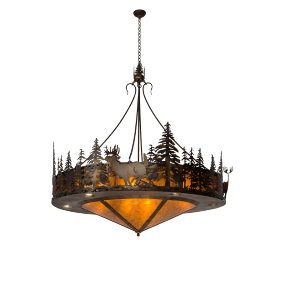 Meyda Tiffany Deer at Dusk 8 Light 58" Wide Pendant