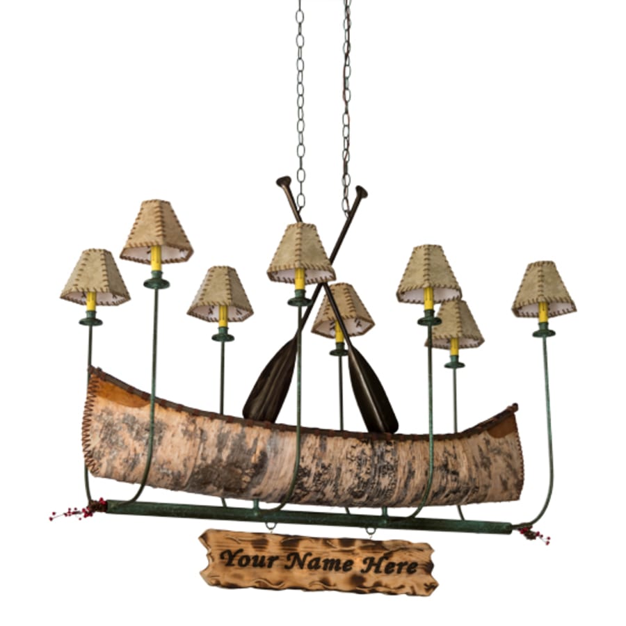 Meyda Tiffany Personalized Canoe 8 Light 51" Wide Linear Chandelier