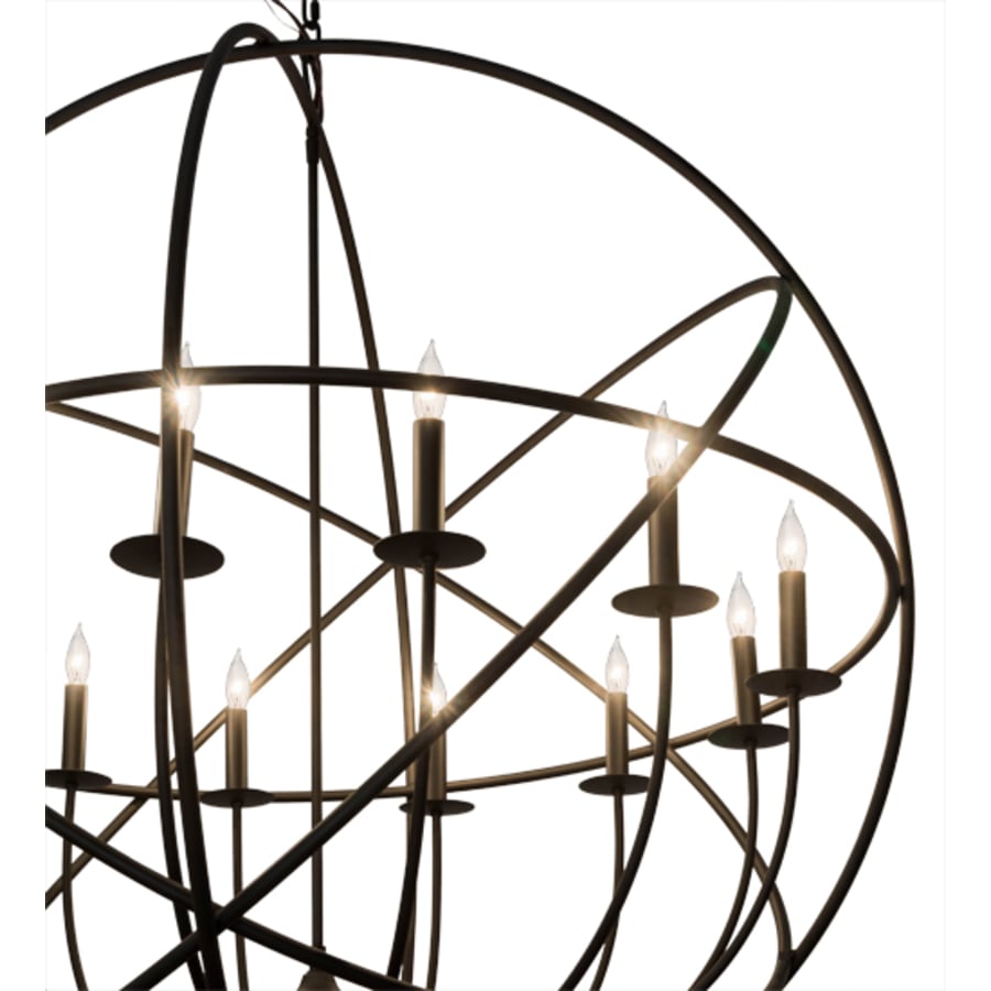 Meyda Tiffany Atom Enerjisi 12 Light 42" Wide Taper Candle Globe Chandelier
