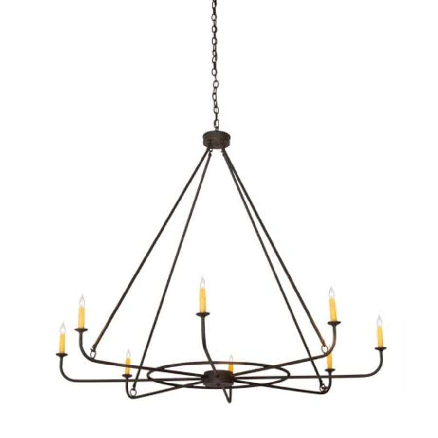 Meyda Tiffany Brach 8 Light 57" Wide Taper Candle Style Chandelier