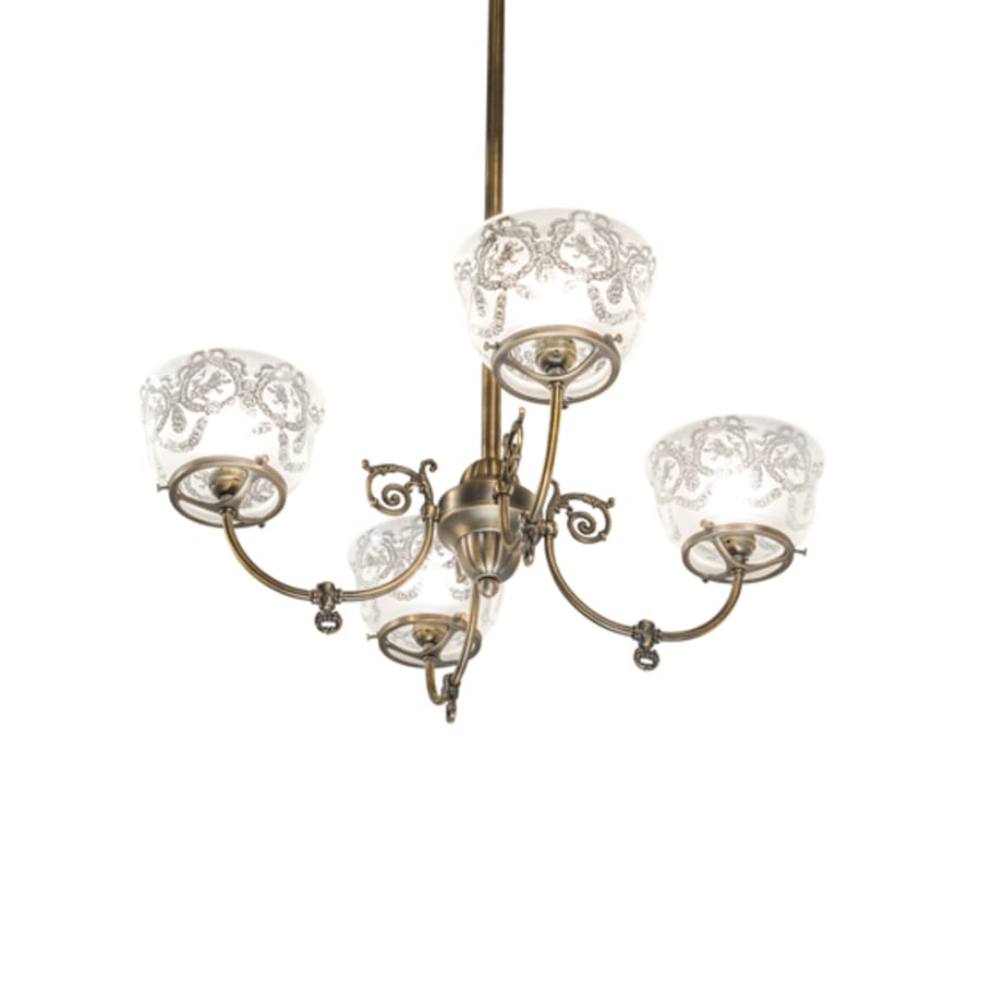 Meyda Tiffany Revival Gas and Electric 4 Light 27" Wide Chandelier