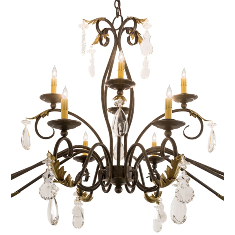 Meyda Tiffany Long Windsor 14 Light 38" Wide Crystal Candle Style Chandelier