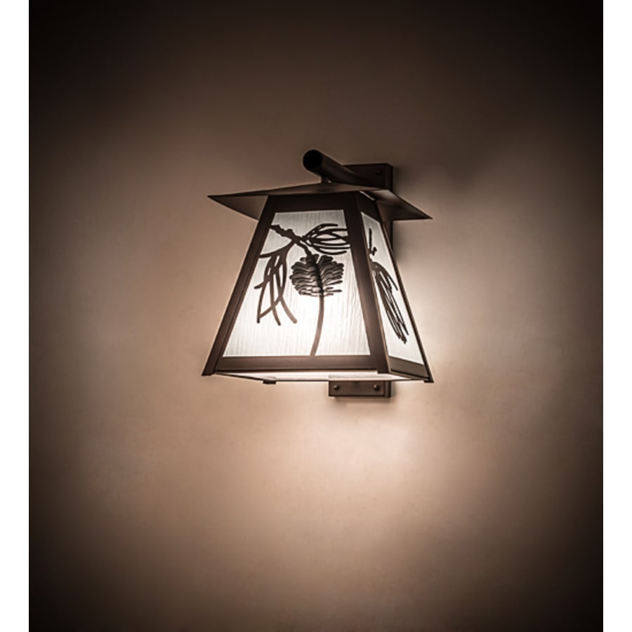 Meyda Tiffany Scotch Pine 20" Tall Wall Sconce with Shade