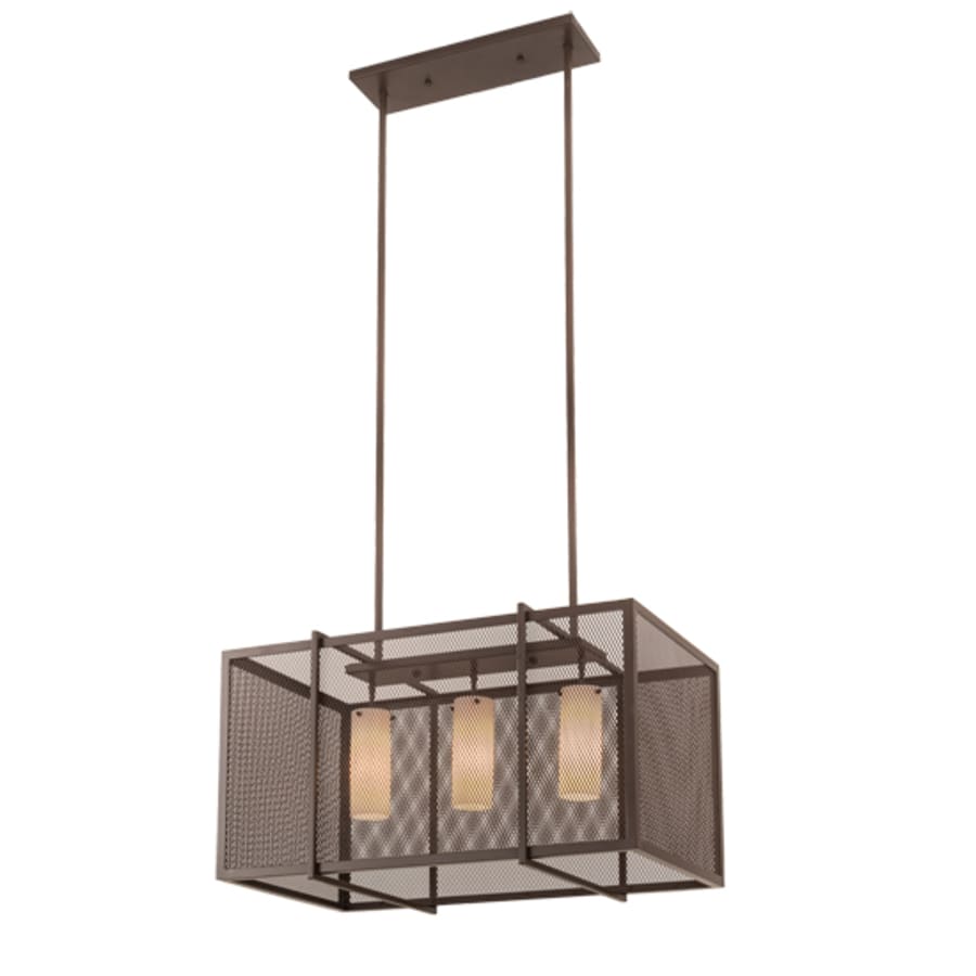 Meyda Tiffany 3 Light 32" Wide Cage Linear Pendant