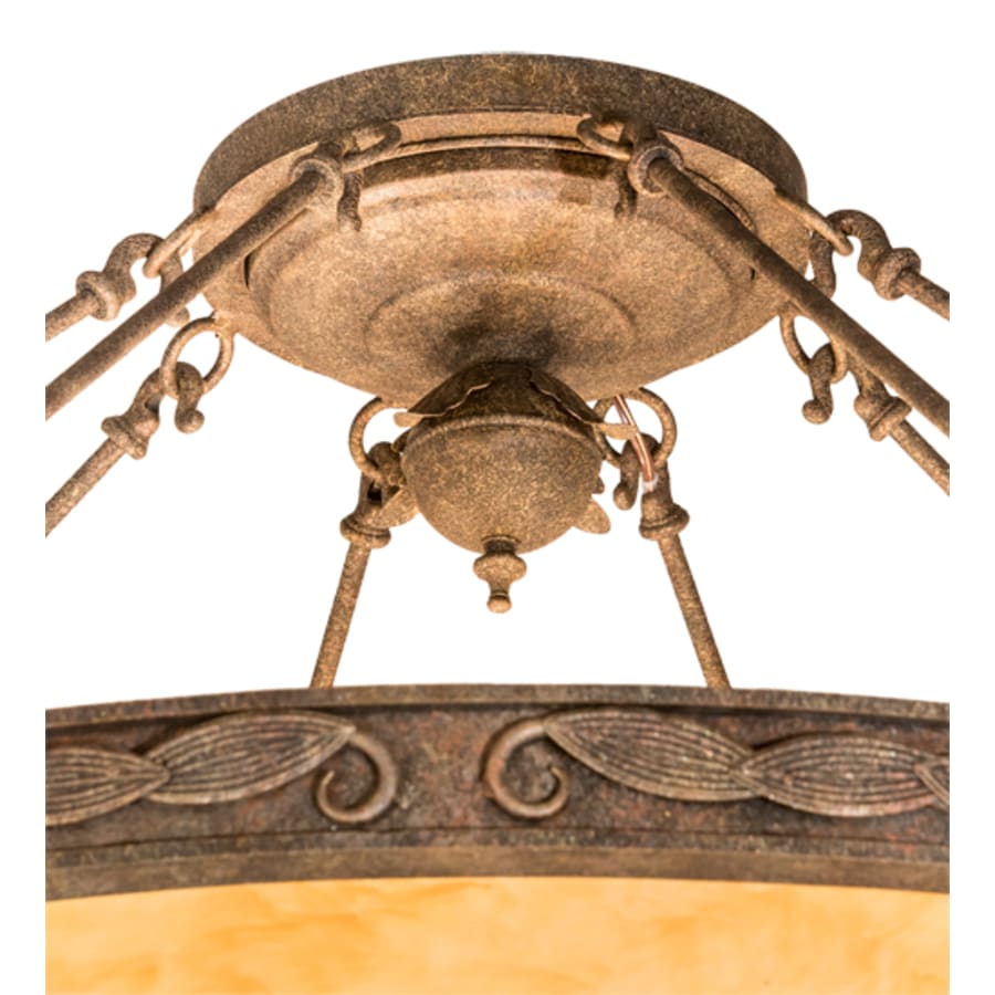 Meyda Tiffany Arabesque 8 Light 48" Wide Semi-Flush Bowl Ceiling Fixture - Baroque Finish