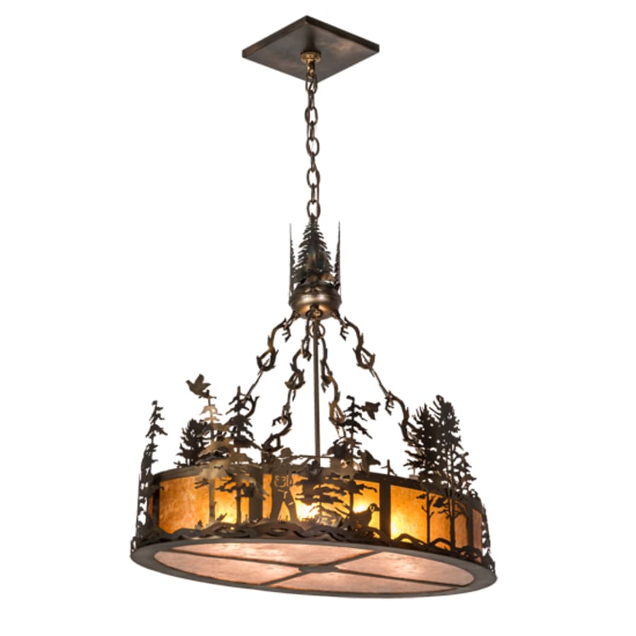 Meyda Tiffany 8 Light 30" Wide Abstract Linear Pendant