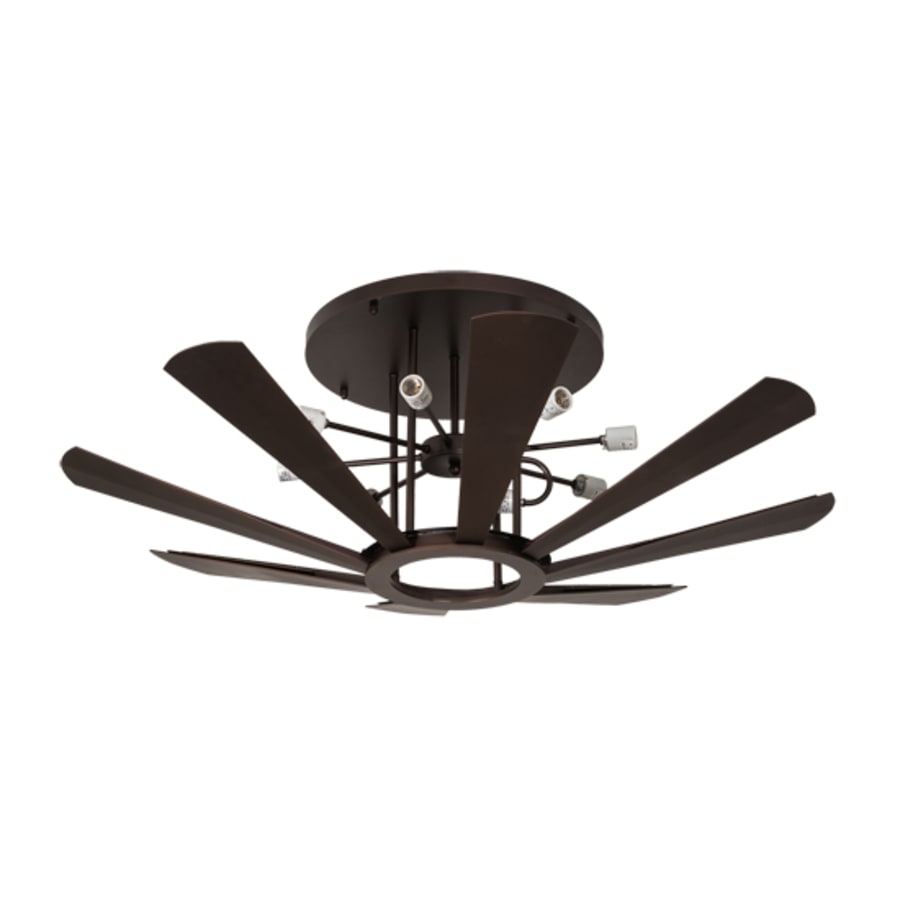 Meyda Tiffany Metro Fusion 6 Light 60" Wide Semi-Flush Bowl Ceiling Fixture
