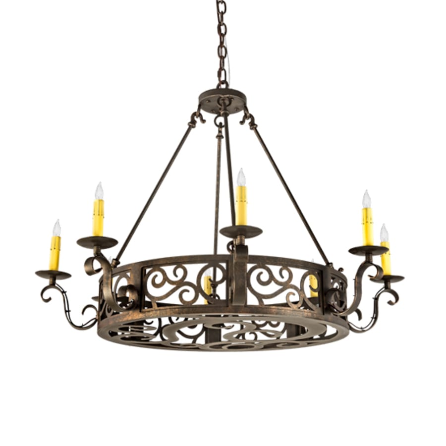 Meyda Tiffany Delano 8 Light 36" Wide Taper Candle Style Chandelier