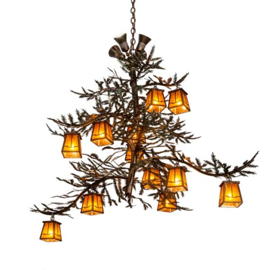 Meyda Tiffany Pine Branch 12 Light 52" Wide Chandelier
