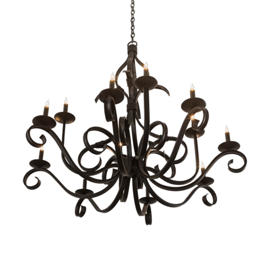 Meyda Tiffany Cypress 12 Light 48" Wide Taper Candle Style Chandelier