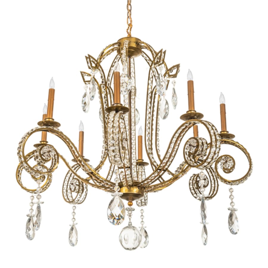 Meyda Tiffany Lucerne 8 Light 40" Wide Crystal Candle Style Chandelier