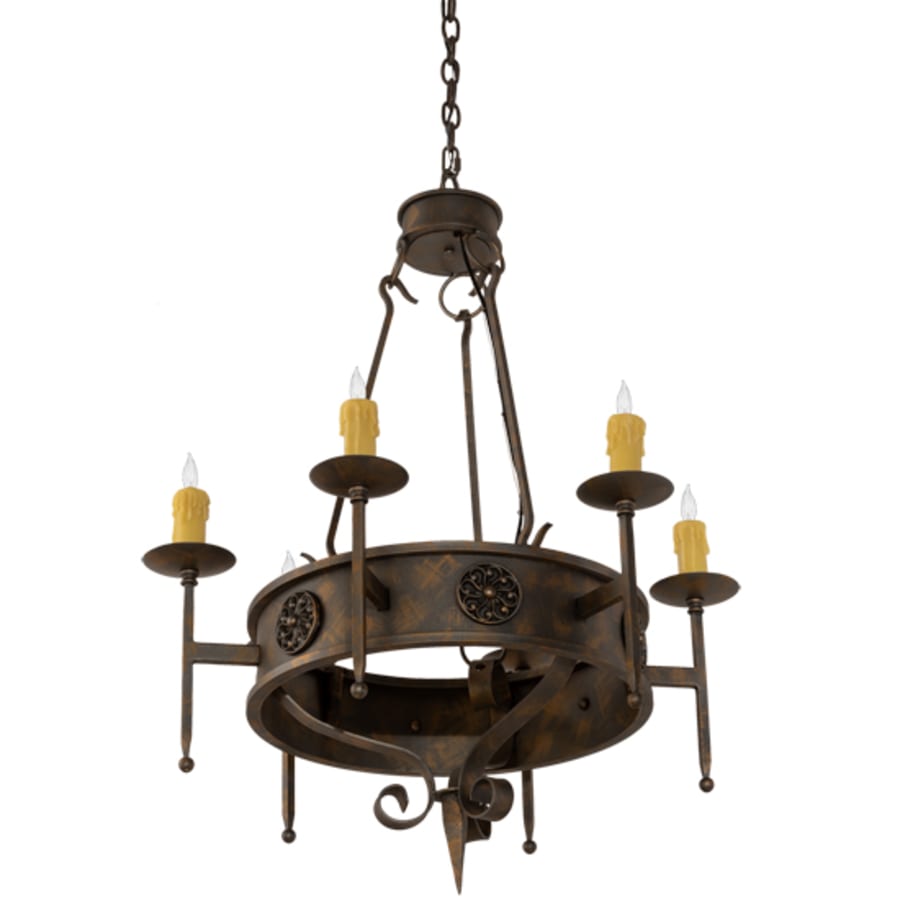 Meyda Tiffany Lorenzo 6 Light 30" Wide Taper Candle Style Chandelier
