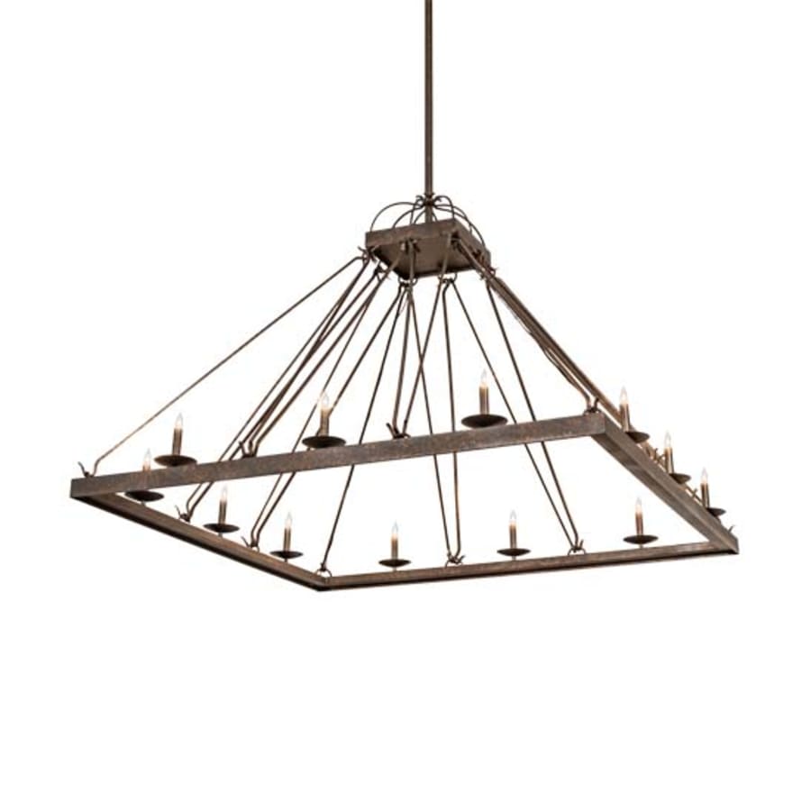 Meyda Tiffany Square Retreat 12 Light 85" Wide Taper Candle Style Chandelier