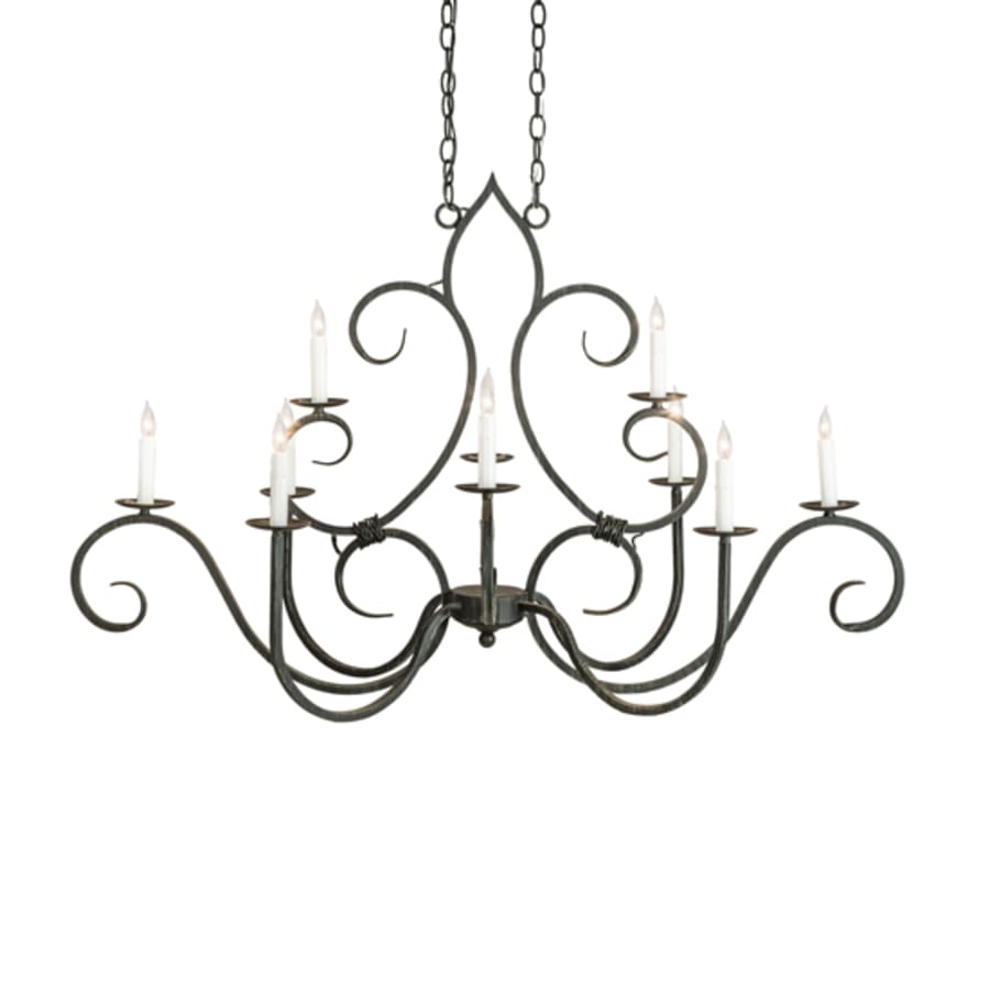 Meyda Tiffany Long Clifton 10 Light 48" Wide Taper Candle Style Chandelier