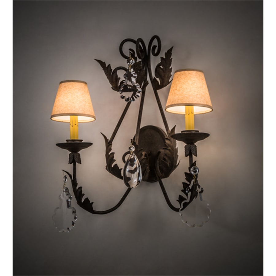 Meyda Tiffany French Elegance 2 Light 22" Tall Wall Sconce