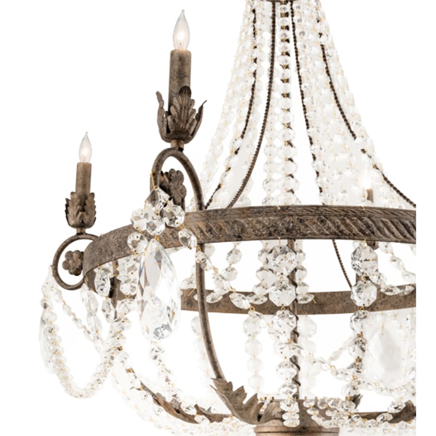 Meyda Tiffany Antonia 4 Light 34" Wide Crystal Candle Style Chandelier