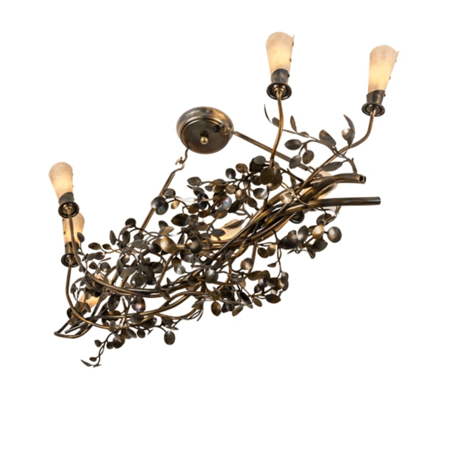 Meyda Tiffany Long Vinca Vine 7 Light 46" Wide Linear Chandelier