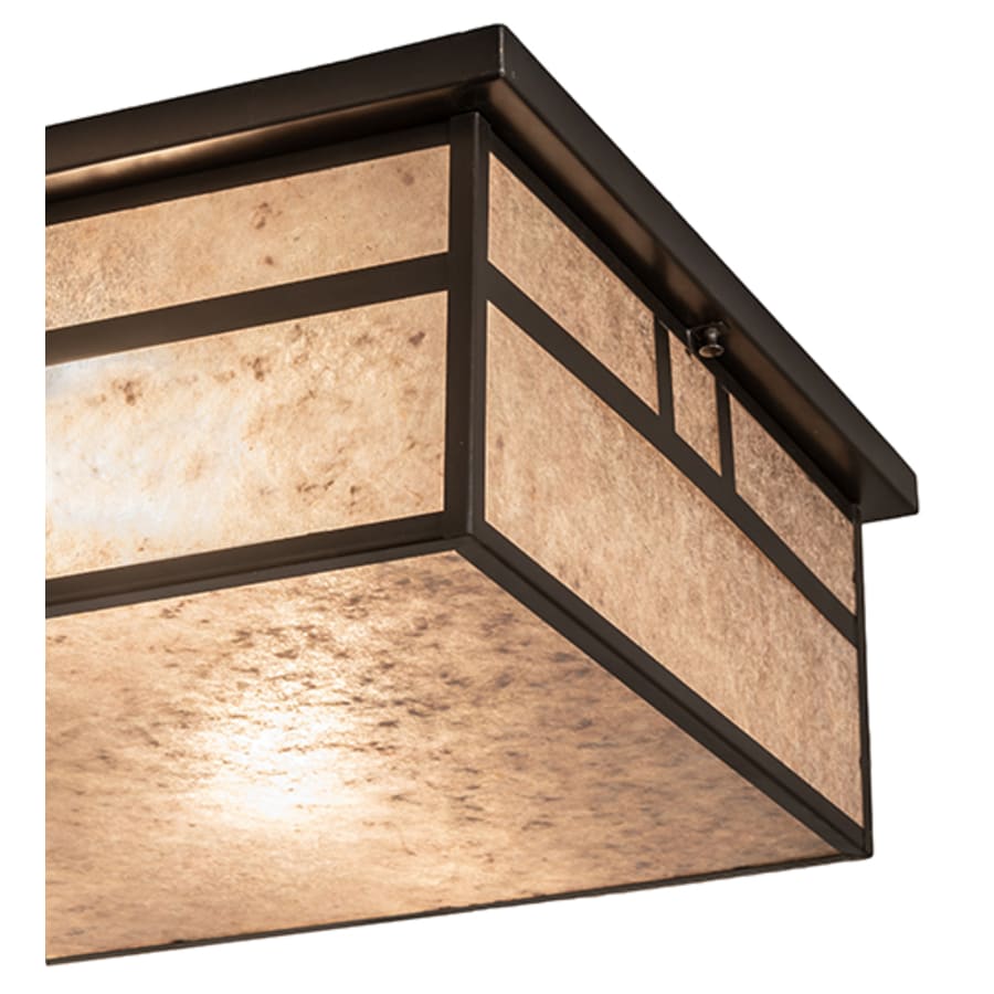 Meyda Tiffany Hyde Park Double Bar Mission 4 Light 36" Wide Flush Mount Ceiling Fixture