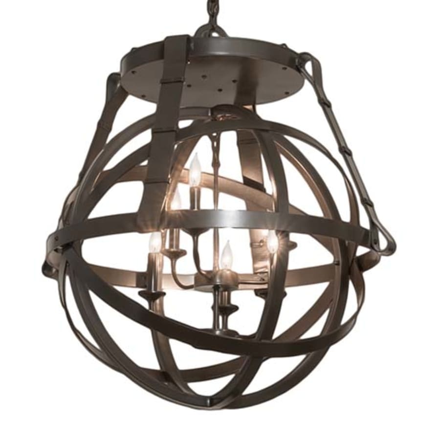 Meyda Tiffany Gimbal Grinado 6 Light 32" Wide Taper Candle Style Chandelier