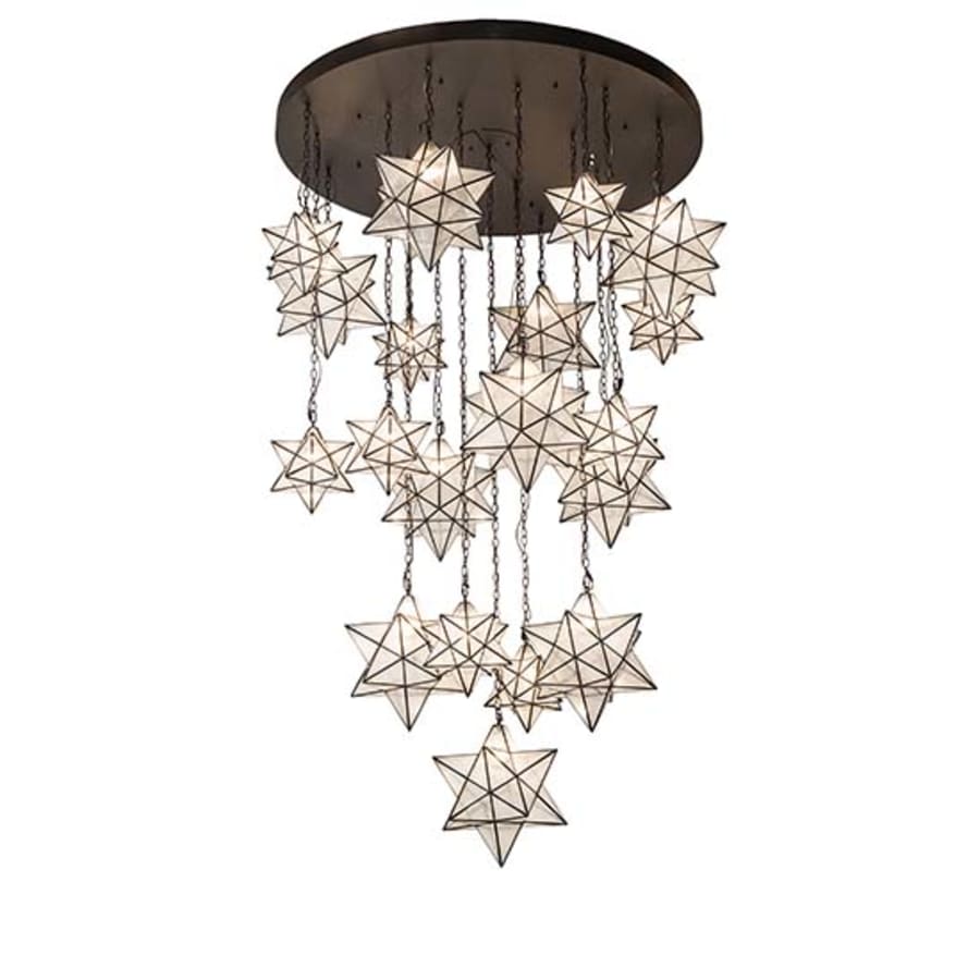 Meyda Tiffany Moravian Star 19 Light 72" Wide Chandelier