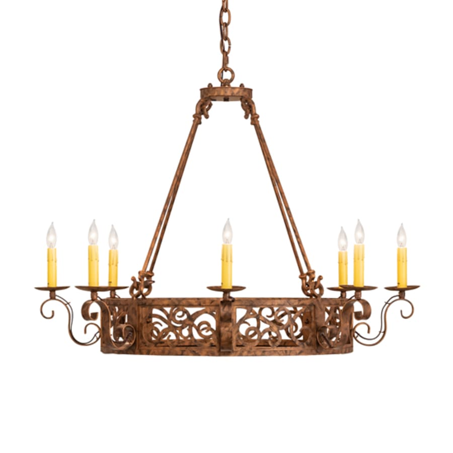 Meyda Tiffany Delano 8 Light 36" Wide Taper Candle Style Chandelier