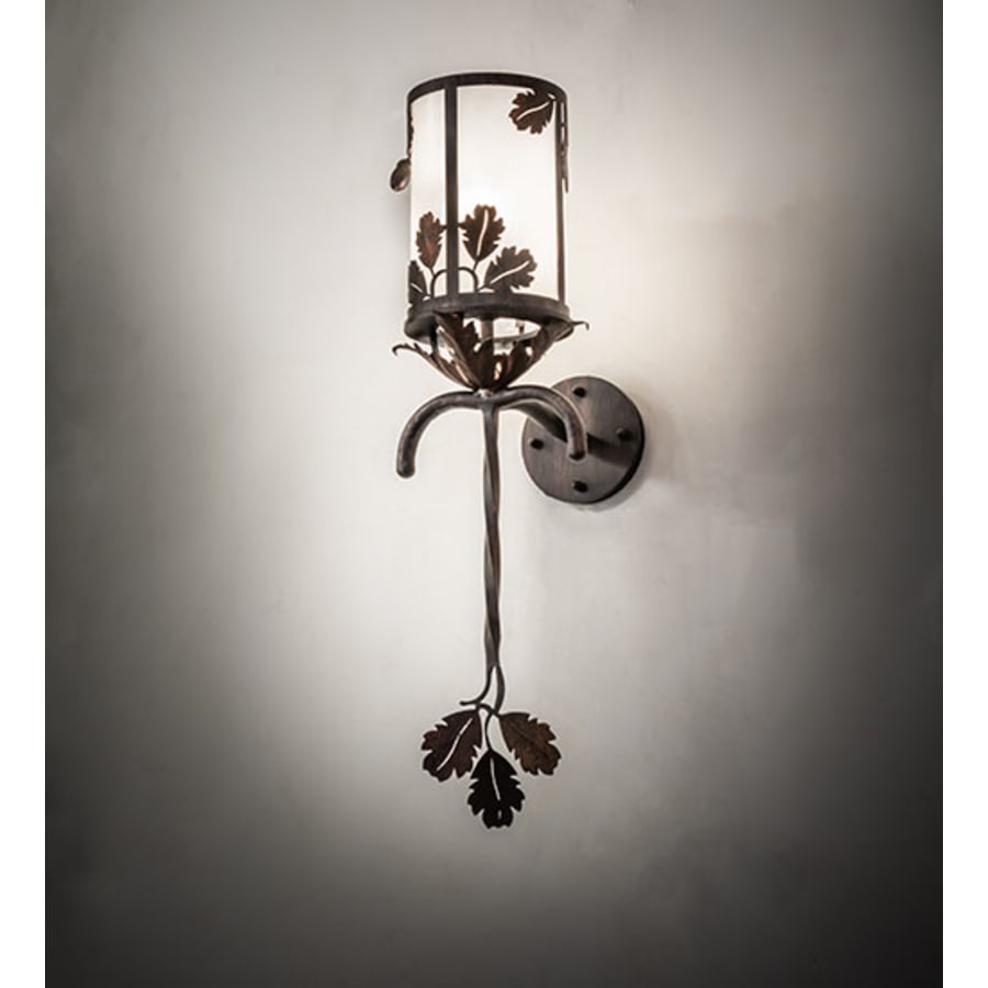 Meyda Tiffany Blue Oak 28" Tall Wall Sconce