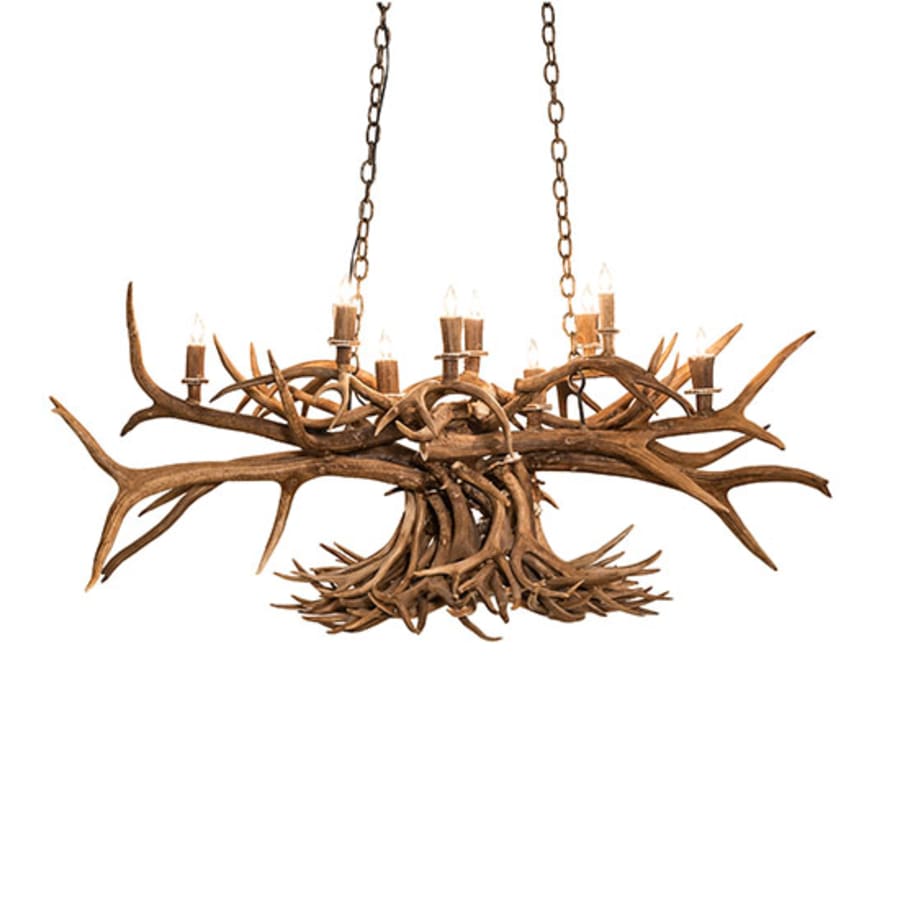Meyda Tiffany Long Antlers 10 Light 66" Wide Antler Candle Style Chandelier