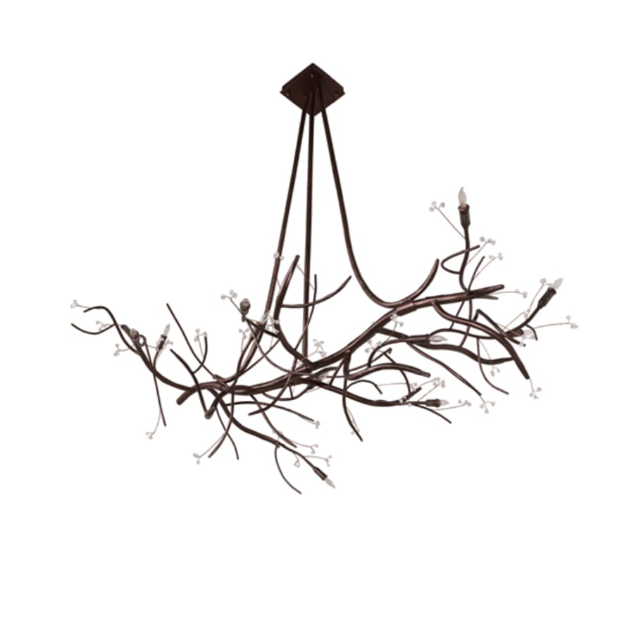 Meyda Tiffany Long Winter Solstice 11 Light 60" Wide Taper Candle Style Chandelier