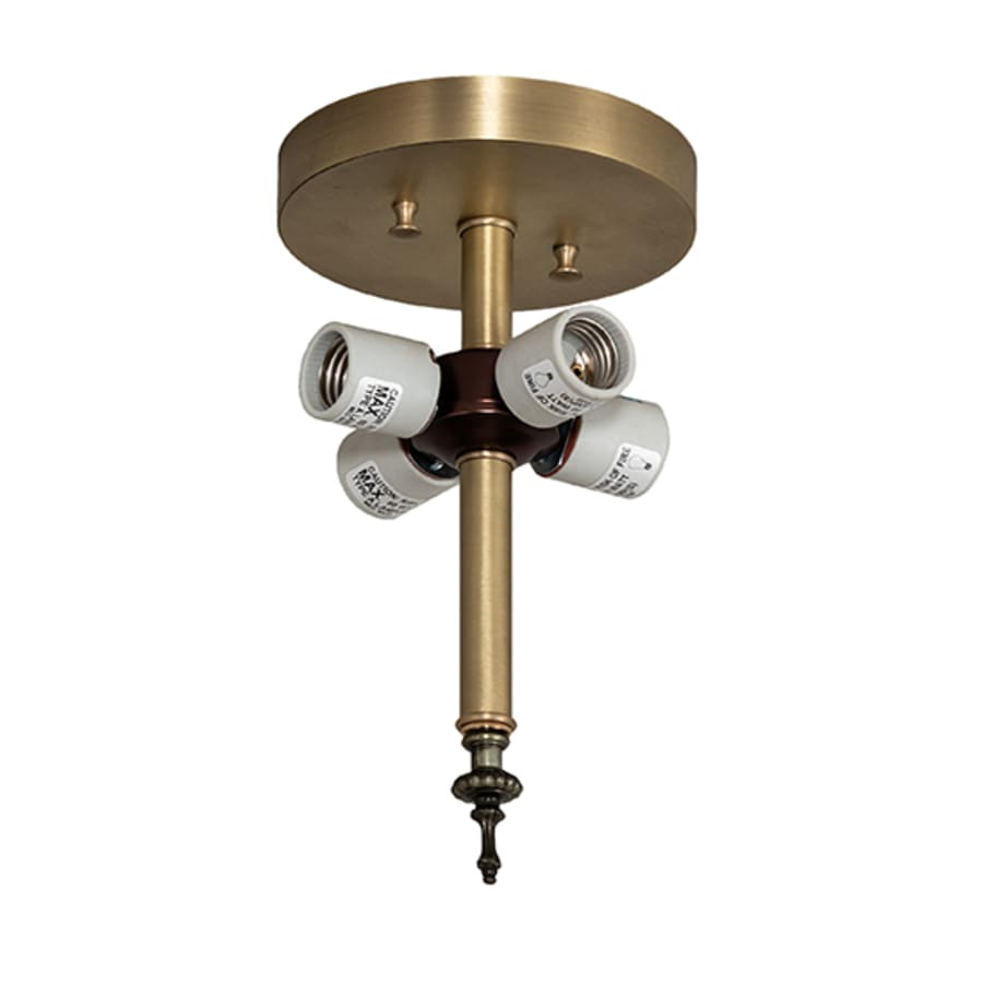 Meyda Tiffany Vincent Honeycomb 4 Light 20" Wide Semi-Flush Bowl Ceiling Fixture - Antique Brass Finish