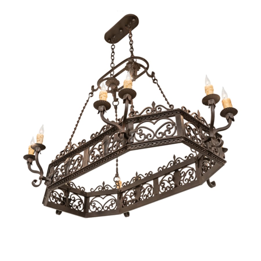 Meyda Tiffany Long Conques 12 Light 50" Wide Taper Candle Style Chandelier