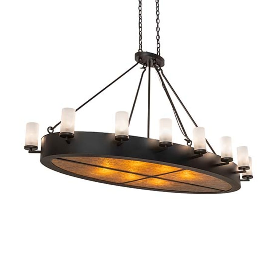 Meyda Tiffany Long Craftsman Avalon 6 Light 68" Wide Linear Chandelier