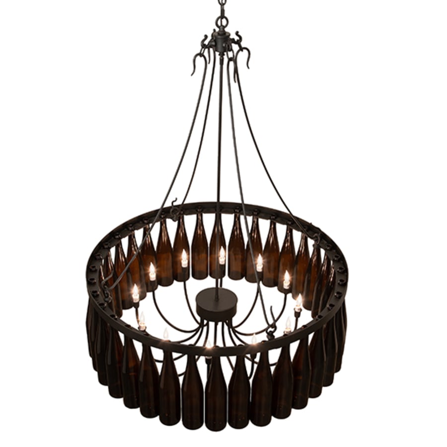 Meyda Tiffany Tuscan Vineyard 12 Light 36" Wide Ring Chandelier