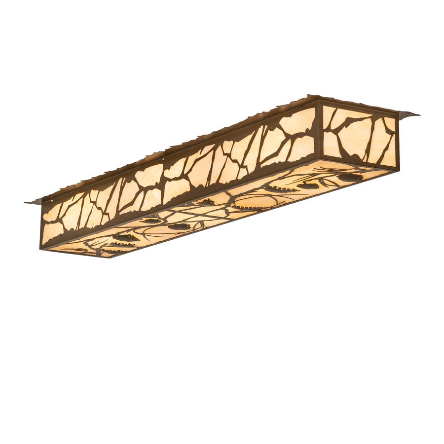 Meyda Tiffany Whispering Pines 6 Light 63" Wide Flush Mount Ceiling Fixture
