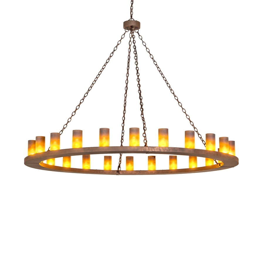 Meyda Tiffany Loxley 24 Light 72" Wide Pillar Candle Ring Chandelier