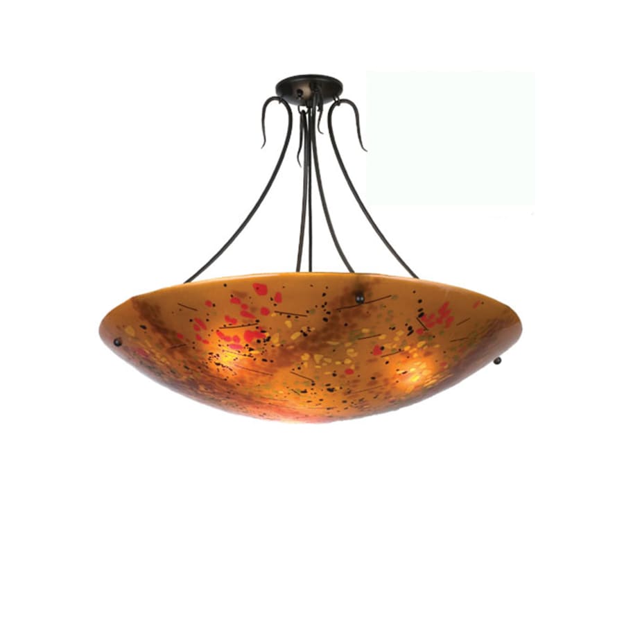 Meyda Tiffany 30" W Biscotti Fused Glass Semi-Flushmount Ceiling Fixture