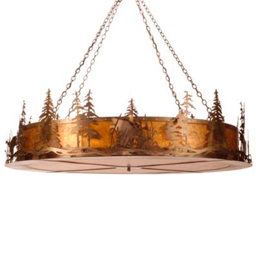 Meyda Tiffany Ducks in Flight 12 Light 67" Wide Pendant