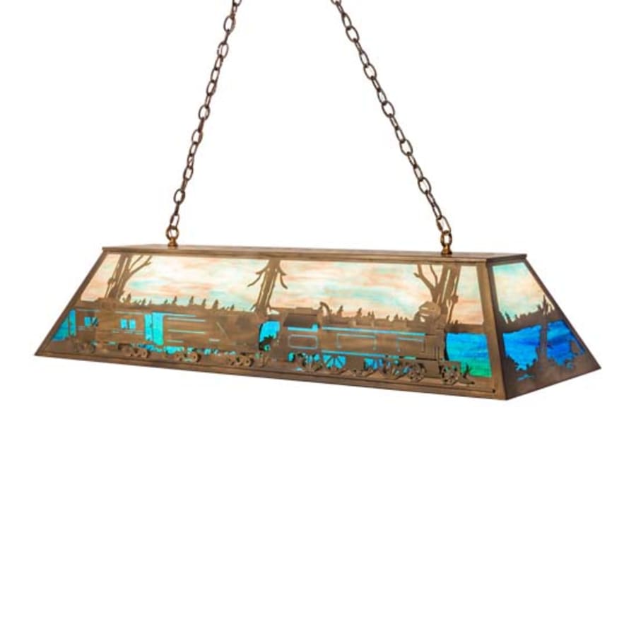 Meyda Tiffany Long Train 9 Light 60" Wide Linear Pendant