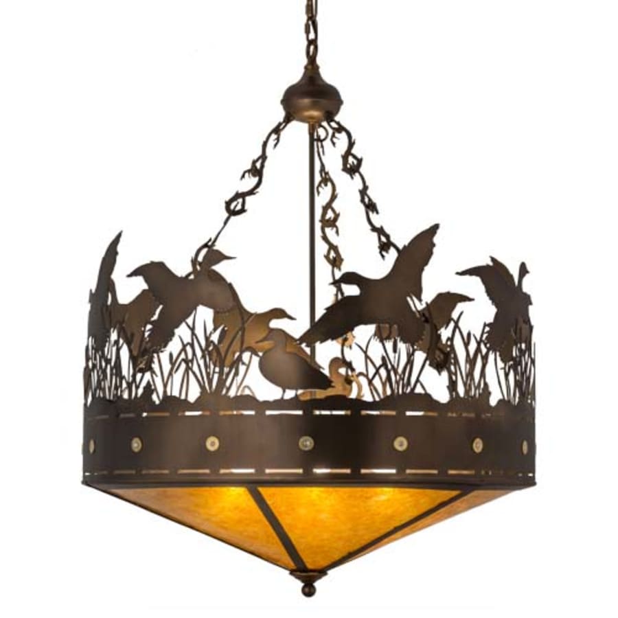 Meyda Tiffany Ducks in Flight 4 Light 30" Wide Pendant