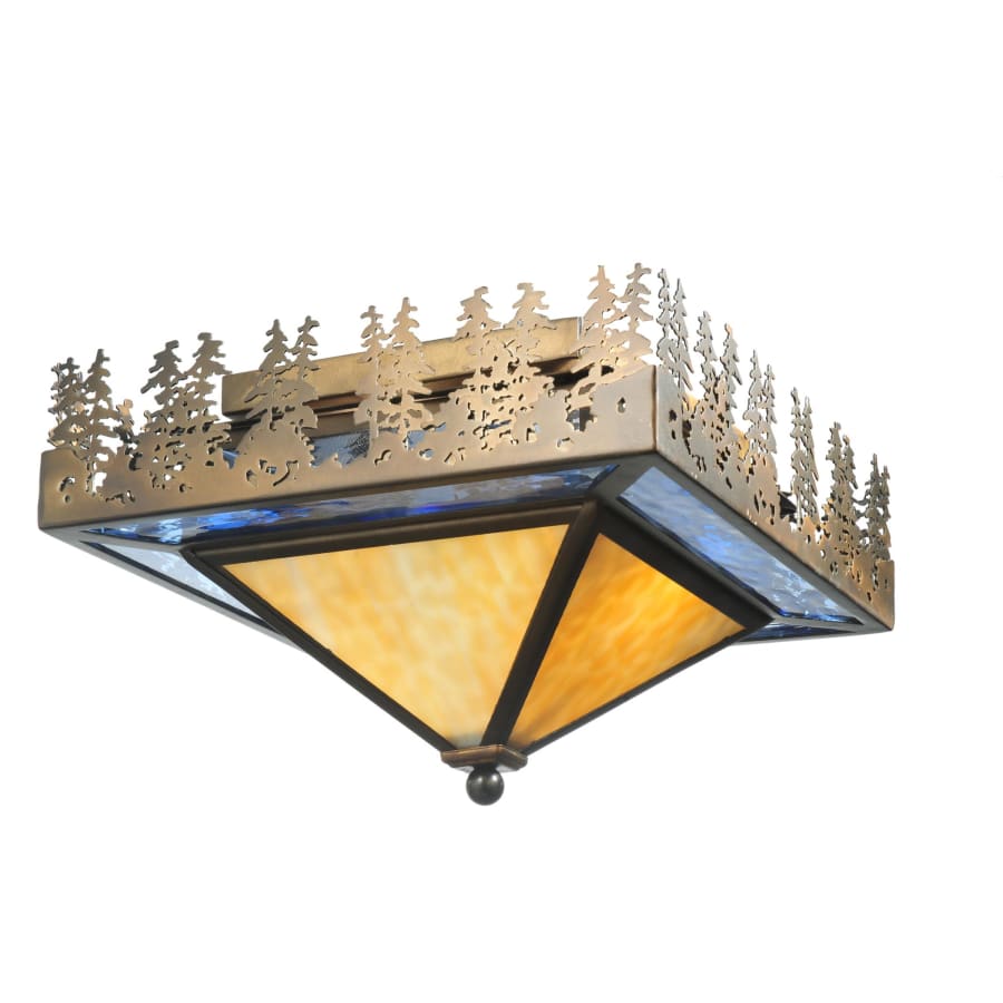 Meyda Tiffany 22.5" W Pine Lake Flush Mount Ceiling Fixture